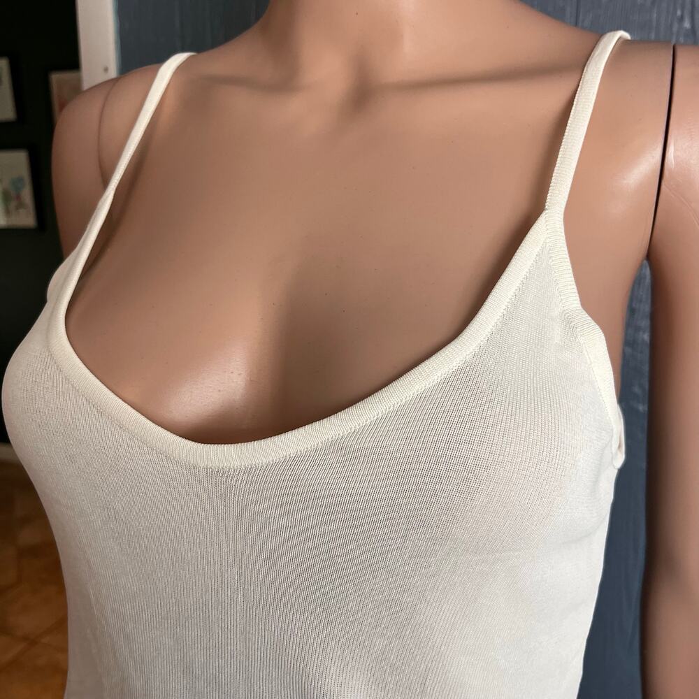 Hermès Paris Viscose Camisole Tank Top Ivory — Size LA (FR 40, US S/M) Designer - Picture 2 of 6